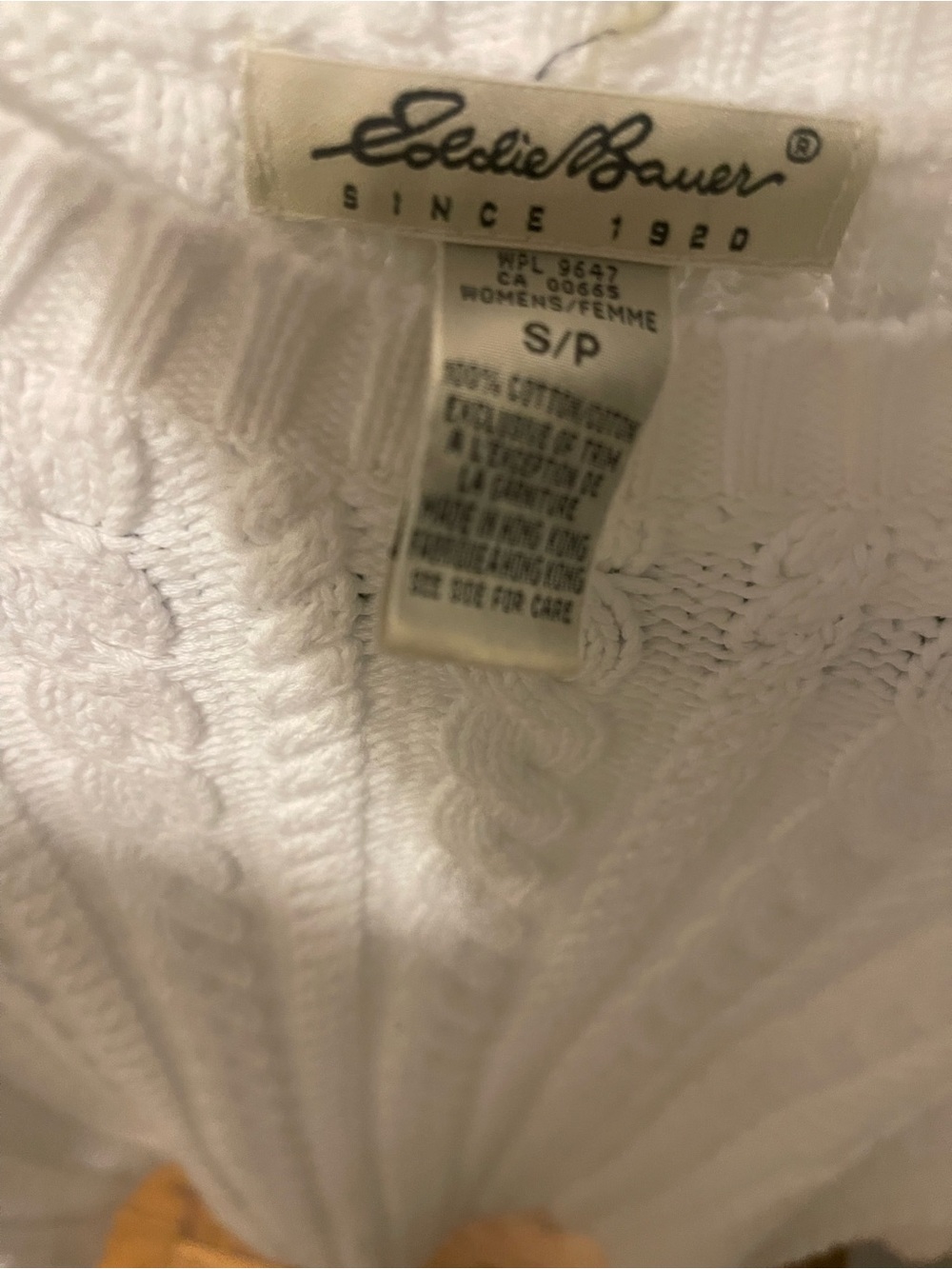 Eddie Bauer Cable Knit Sweater – Women’s Small – Ivory/Cream - Picture 4 of 4